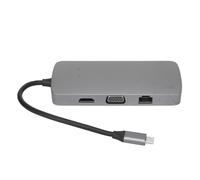 Amplíe sus opciones de visualización Estación de acoplamiento, adaptador de doble monitor para Dell HP, concentrador USB C con Gigabit Ethernet,