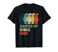 Amplificado desde 1969 Guitarra Retro Cumpleaños Música Año Nacimiento Camiseta