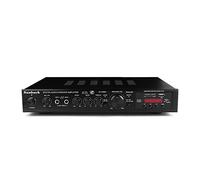 Amplificador, 200 0w 5ch Estéreo Bluetooth AV POWER Surround Bass Car Audio Subwoofer Altavoces LED Amplificador digital for cine de karaoke(220-V)
