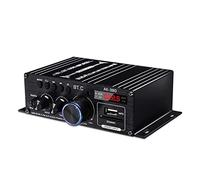 Amplificador, AK380 Amplificador digital estéreo BAJO Reproductor de audio Altavoz de automóvil Bluetooth 5.0 Receptor Power HiFi Amplifier Music Player for el hogar