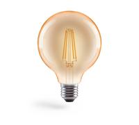 Amplificador. alambre. LED, E27, 650lm 8W, vintage Globe 125, inten. regl., b...