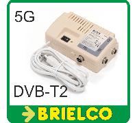 AMPLIFICADOR ANTENA TV DVB-T2 INTERIOR UHF/VHF 2 SALIDAS LTE 5G AXIL BD5389