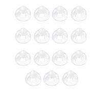Amplificador auditivo cúpula abierta punta de oreja transparente suave silicona tapones para los oídos 15 piezas 9 mm