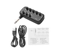 Amplificador bajo auriculares fácil de usar con tres simulaciones altavoces sonidos versátiles modulaciones retardos USB Type - C carga grabación AUX (bajo)