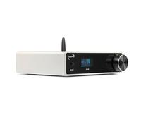 Dynavox DA-200 - Amplificador de Alta fidelidad, Compacto Amplificador Digital estéreo Clase D con BT 5.0, USB DAC, óptico y coaxial, Salida de subwoofer, Elegante Carcasa de Aluminio, Ideal para