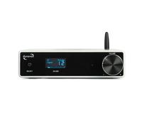 Dynavox DA-200 - Amplificador de Alta fidelidad, Compacto Amplificador Digital estéreo Clase D con BT 5.0, USB DAC, óptico y coaxial, Salida de subwoofer, Elegante Carcasa de Aluminio, Ideal para