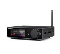 Amplificador DAC Bluetooth AIYIMA A80 TPA3255 300Wx2,PFFB y VU Digital | Amplificador estéreo Hifi ESS9038Q2M Clase D 2.1 para Cine en casa,Entrada TRS,Salida Aux,Disparador de 12V,Control Remoto