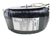Amplificador de alta potencia totalmente de cobre de 1500W, anillo de vaca de 220V a fuente de alimentación aislada monofásica dual de 50V15V