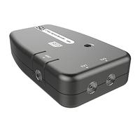 Amplificador de antena de señal de TV, amplificador de distribución de señal de 2 vías SLx con conexiones coaxiales, filtrado 4G y 5G, control de ganancia variable y eficiencia energética mejorada