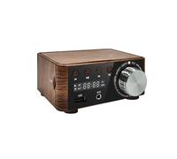 Amplificador de audio, Amplificador Bluetooth 5.0 de 50 W +, amplificador potencia digital, clase D, USB, AUX, TF, cine en casa, estéreo HiFi mini Para bricolaje en casa(Wood color)