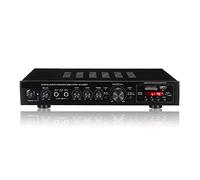 Amplificador de Audio estéreo, Amplificador Digital 2000W estéreo LED USB AV Power Surround Amplificador de Alta resolución Reproductor de Subwoofer para Sistema de Cine en casa, Exterior, Garaje