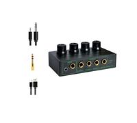 Amplificador de Audio Estéreo de 4 Canales y Bajo Ruido, Amplificador Profesional de Auriculares para Mezclador de Sonido, PC y Guitarra (Juego de 2)