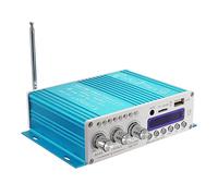 Amplificador de audio para automóvil Mini Bluetooth Hi-Fi Estéreo Bass Booster MP4 12V for automóviles Amplificador de motocicletas Metal Procesador de audio. Para reducir la pérdida de energía(Blauw)