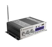 Amplificador de audio para automóvil Mini Bluetooth Hi-Fi Estéreo Bass Booster MP4 12V for automóviles Amplificador de motocicletas Metal Procesador de audio. Para reducir la pérdida de energía(Nero)