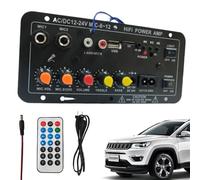 Amplificador de audio para coche, 12 V y 24 V, estéreo, módulo AMP con pantalla digital, tablero de altavoces inalámbricos para conductores de automóviles, altavoces de ordenador