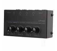 Amplificador de Auriculares, Amplificadores de Audio Estéreo, Portátil, Compacto, Ajuste de Perilla, Enchufe Europeo de Alta Potencia, 100-240 VCa con Conector TS de 1/4 Pulg. para