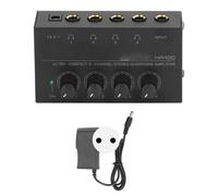 Amplificador de auriculares de calidad de audio superior de 4 canales, circuito de bajo ruido con salida TRS balanceada y entrada de audio TRS,