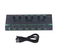 Amplificador de auriculares mono estéreo con control, mezclador de audio de 6 canales con sonido de bajo ruido para un rendimiento de calidad de