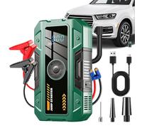 Amplificador de batería genérico, con luz recargable, compresor de aire inflador batería externa | para vehículo moto, neumático, viaje, senderismo, escalada pesca supervivencia