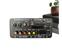 Amplificador de coche, pantalla estéreo inalámbrica con ranura para tarjetas USB | Amplificador de audio para coche, para hombre y mujer, altavoces de audio para casa, karaoke, viaje, reunión, amigos