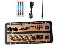 Amplificador de corriente de audio para coche, placa de amplificador de audio para coche, módulo estéreo de 12 V y 24 V, con pantalla digital, kit electrónico para concesionario