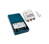 Metronic 432171 - Amplificador TV de exterior, amplificador de mástil, 2 entradas UHF ajustables, protección 4G