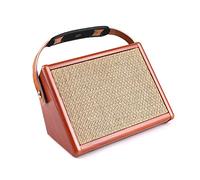 Amplificador de guitarra, AC-15 15 W, amplificador de guitarra acústica portátil, altavoz BT con entrada de micrófono, soporta volumen, graves, control de agudos, efecto de reverberación, batería