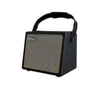 Amplificador de guitarra acústica, altavoz Bluetooth de 30 W, recargable, portátil, amplificador de guitarra acústica con efecto de coro de reverberación, 3 entradas, color negro