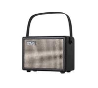 Amplificador de guitarra acústica/eléctrica, amplificador Bluetooth portátil de 15 W para guitarra acústica/eléctrica con efecto reverberación, ecualizador de 2 bandas, negro