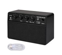 Amplificador de Guitarra eléctrica, 15 * 6,5 * 10 cm/5,9 * 2,6 * 3,9 Pulgadas Kit de Amplificador de Guitarra eléctrica Recargable portátil de 10 W para práctica Diaria en Interiores