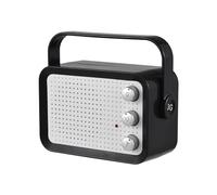 Amplificador de guitarra portátil de 3 W, CC 9 V, reproducción de MP3, salida de auriculares estéreo ligero para guitarra de madera, ukelele, violín, ajuste de volumen y distorsión de tono