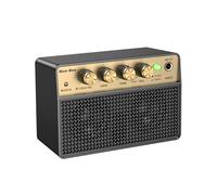 Amplificador de guitarra portátil, mini amplificador eléctrico de 10 W con canal de limpieza/transmisión, recargable por USB-C, tiempo de trabajo de 6 horas, conector de auriculares/AUX para práctica