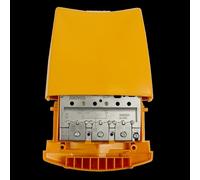 Amplificador de mástil 1 entrada, alta ganancia, compacto, ideal para aumentar señal de TV y mejorar recepción en interiores o exteriores.