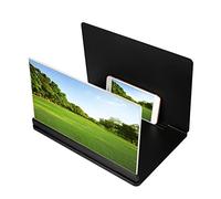 Amplificador de pantalla 3D plegable de cuero con soporte de cristal de vídeo, ampliación de pantalla