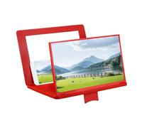 Amplificador de pantalla de teléfono HD de 12 pulgadas con ángulo ajustable, soporte plegable con espejo, herramienta de visualización de teléfono portátil, para TV, viajes, oficina en casa