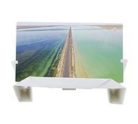 Amplificador de Pantalla Plegable de 10 Pulgadas, Lupa ampliadora de Pantalla con protección Ocular 9D y Estuche de Cuero para Smartphone, Aumento de 3 a 4X para Uso en casa, (Blanca)
