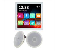 Amplificador de pared Bluetooth con pantalla táctil, panel de control de audio con radio FM TF, sistema de altavoces de techo estéreo integrado