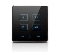 Amplificador de pared Bluetooth para cine en casa compatible con tarjeta TF USB (negro)