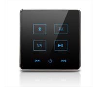 Amplificador de pared Bluetooth para cine en casa compatible con tarjeta TF USB (negro)