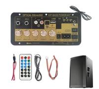 Amplificador de placas, tarjeta amplificador - Módulo amplificador 12 V 24 V con mando a distancia, placa de karaoke para coche, reverberador preamplificador, micrófono digital de alta potencia