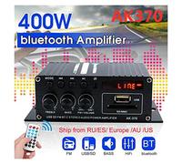 AMPLIFICADOR DE POTENCIA AK380/370/270/170 800W 12V Hifi, amplificador de graves estéreo for coche en casa, altavoz de coche Clase D, amplificador de potencia de sonido for el hogar(AK370 buthooth)