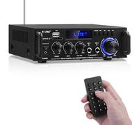 Amplificador de Potencia Digital Bluetooth 5.0 Sikkeby BT-298 2 Canales 40W x 2 con Radio FM, Tarjeta SD/USB para Casa/Coche