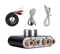 Amplificador de potencia digital de audio estéreo HiFi de 50 W + 50 W, compatible con BT5.0 USB de 3.5 mm, entrada auxiliar para teléfono, tablet, TV, reproductor de CD