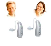 Amplificador de Ruido Auditivo, Amplificador de Sonido Recargable, Cancelación de Ruido, Estación de Carga USB, Caja de Almacenamiento - Batería de Larga Duración (USB Tipo C)