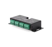 Amplificador de señal - amplifica la señal de tiras LED digitales de 24V, dimensiones 140x70x27 mm, color negro, ideal para optimizar luces LED.*
