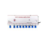 Amplificador de Señal CATV 1020MK8, 1 Entrada y 8 Salidas, 20 DB, Divisor de Señal de TV por Cable, Amplificador de Señal de Antena de TV Digital,