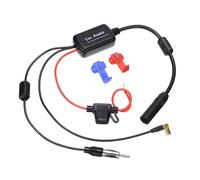 Amplificador de Señal de Antena de Coche, Amplificador de Recepción de Antena de Radio, 12V-24V SMB a DIN Adaptador de Coche Enchufe para Automóvil Radio Audio Stereo Receptor