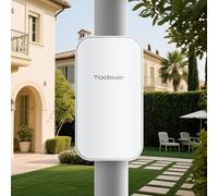 Amplificador de señal WiFi para exteriores 2025, amplificador de Internet WiFi de doble banda de 1200 Mbps, repetidor WiFi con puerto Ethernet cubre hasta 3440 pies cuadrados y 30 dispositivos