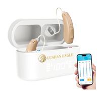 Amplificador de Sonido Digital 16 Canales, Auriculares Amplificadores Bluetooth con Control APP, Recargables BTE con Reducción de Ruido, Estuche de Carga 8H, Ligero Cómodo y Fácil de Usar para Mayores