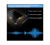 Amplificador de Sonido HiFi MA12070 80Wx2 5.0 Amplificador de Potencia de Audio EstéReo para Cine en Casa Amplificador de Karaoke-Negro